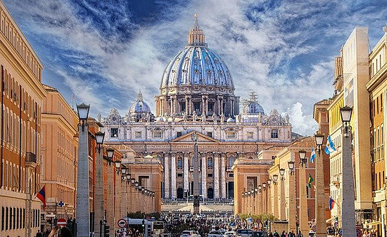 An almost celestial image of the Vatican