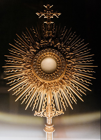 The holy Eucharist on display