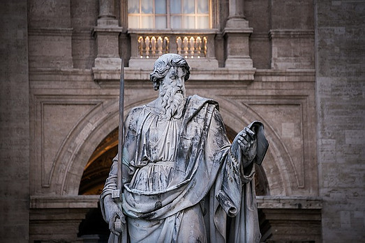 A statue of St Peter, first Pope